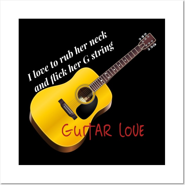 Guitar Love Wall Art by Rossla Designs